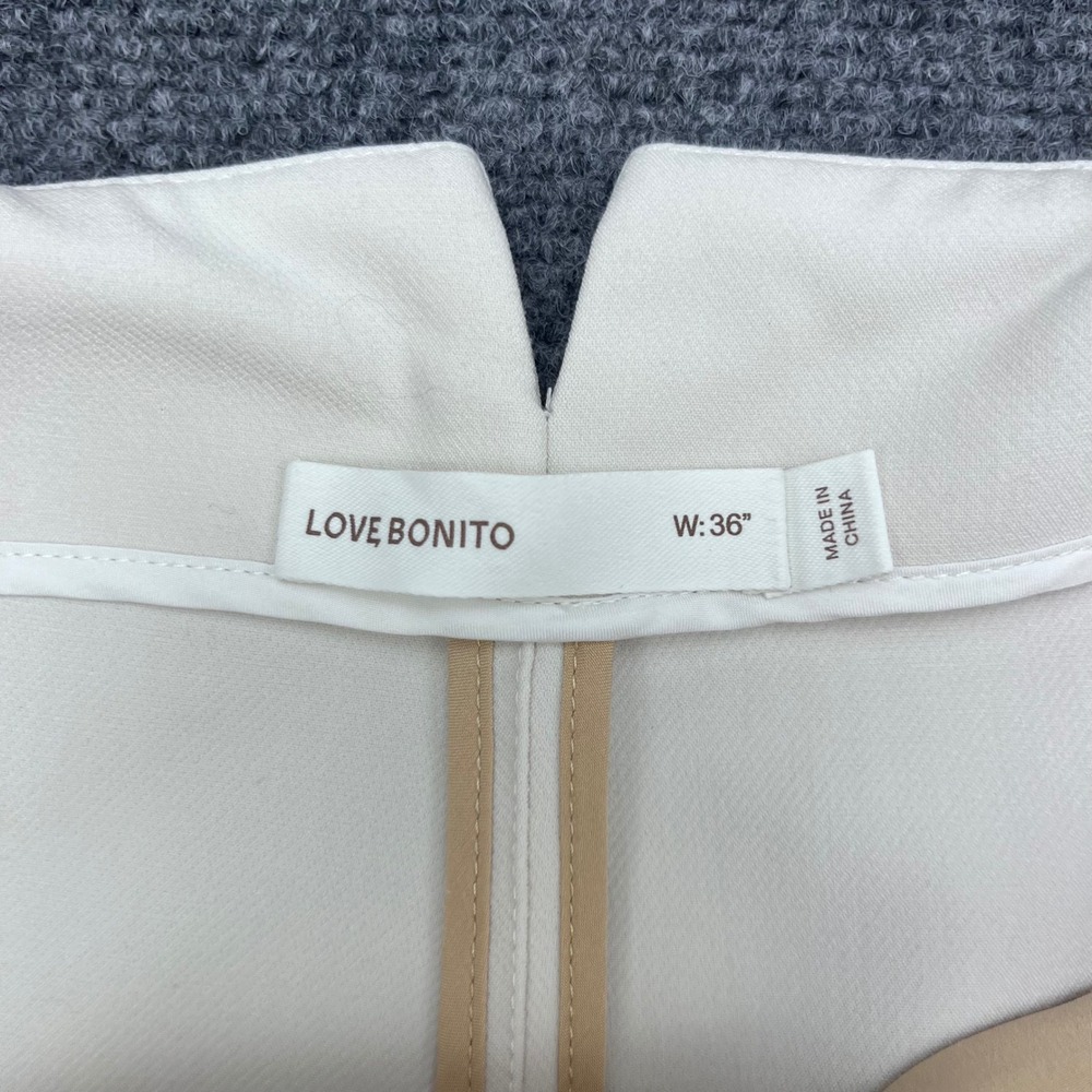 Love Bonito High Waist Tapered Office Career Cream White Trousers 11F4030031 - Picture 2 of 7